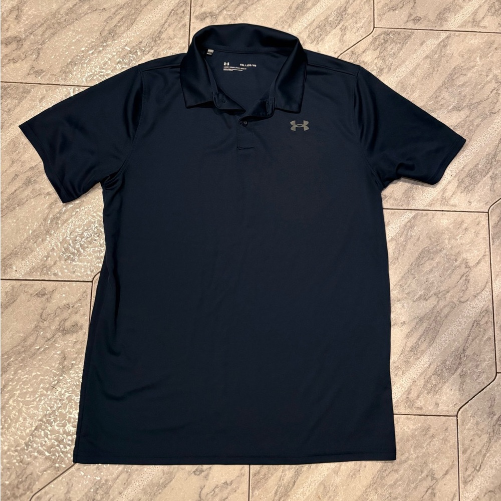 Under Armour youth polo- Navy, XL